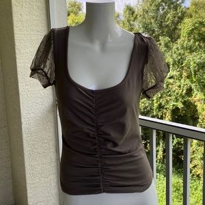 Free People NWT size XS with Puff Sheer Sleeves